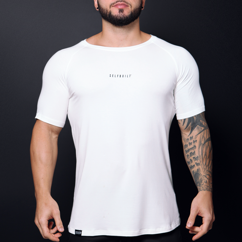 Ultrasoft Lifestyle tee - Pearl white - selfbuiltapparel.co