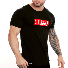 Load image into Gallery viewer, Ultra soft Lifestyle Tee - Black/red - selfbuiltapparel.co