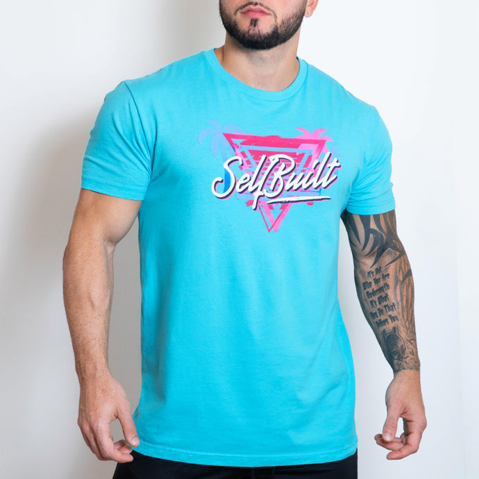 Miami Vice Tee - Teal - selfbuiltapparel.co