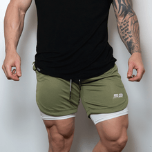 Load image into Gallery viewer, Performance Shorts - Military Green - selfbuiltapparel.co
