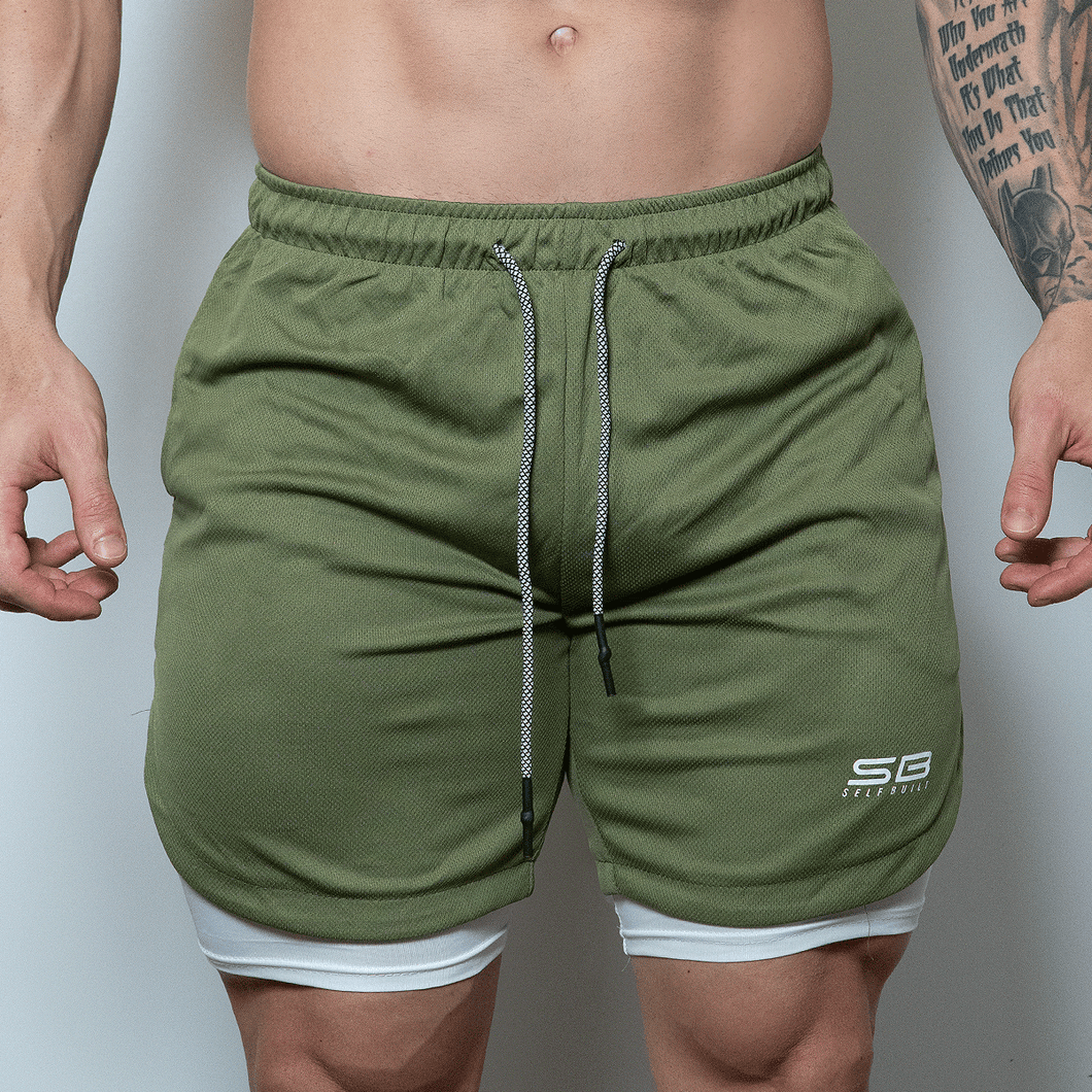 Performance Shorts - Military Green - selfbuiltapparel.co